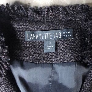 Lafayette 148 New York Jackets & Coats - Lafayette 148 Black Tweed Blazer Frayed Edges Lafayette 148 New York Jackets & Coats - Lafayette 148 Black Tweed Blazer Frayed Edges